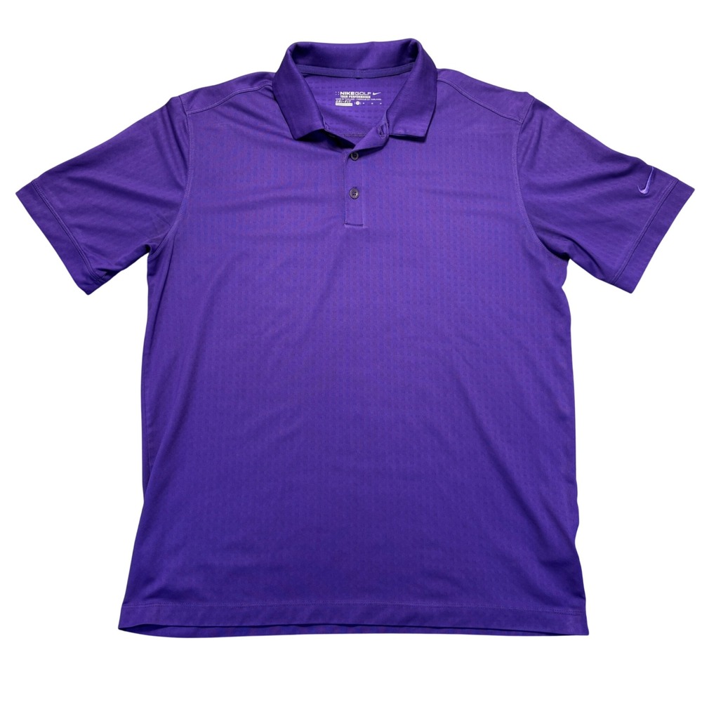 Nike Golf Tour Performance Dri-FIT Polo Shirt Mens Medium Purple